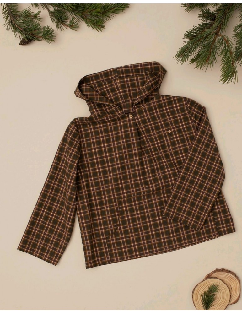 MI CANESÚ 60% Y 50% OFF Camisa Capucha Tartán Montaña