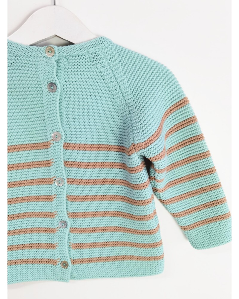 TIENDA Jersey Bolsillo Menta y Camel