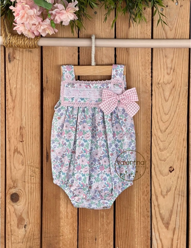 VALENTINA BEBÉS NIÑA  Pelele Capri Liberty Rosa Valentina