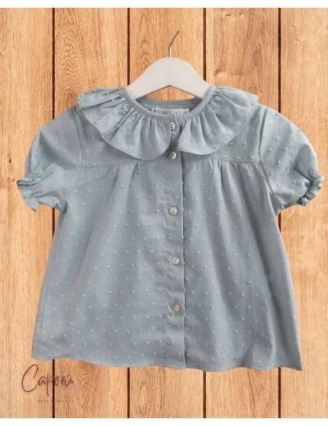 PALOMA DE LA O OUTLET DE VERANO Blusa Verde Agua Plumety Paloma