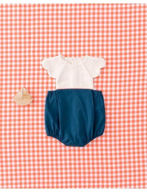 MI CANESÚ OUTLET DE VERANO Ranita Pétalos Cotton Navy Mi Canesú