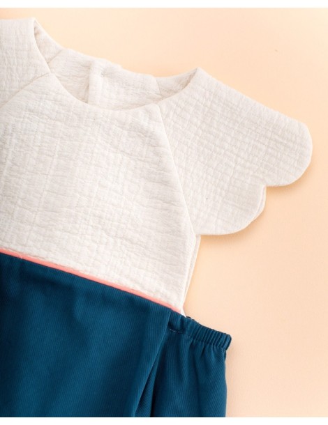 MI CANESÚ OUTLET DE VERANO Ranita Pétalos Cotton Navy Mi Canesú