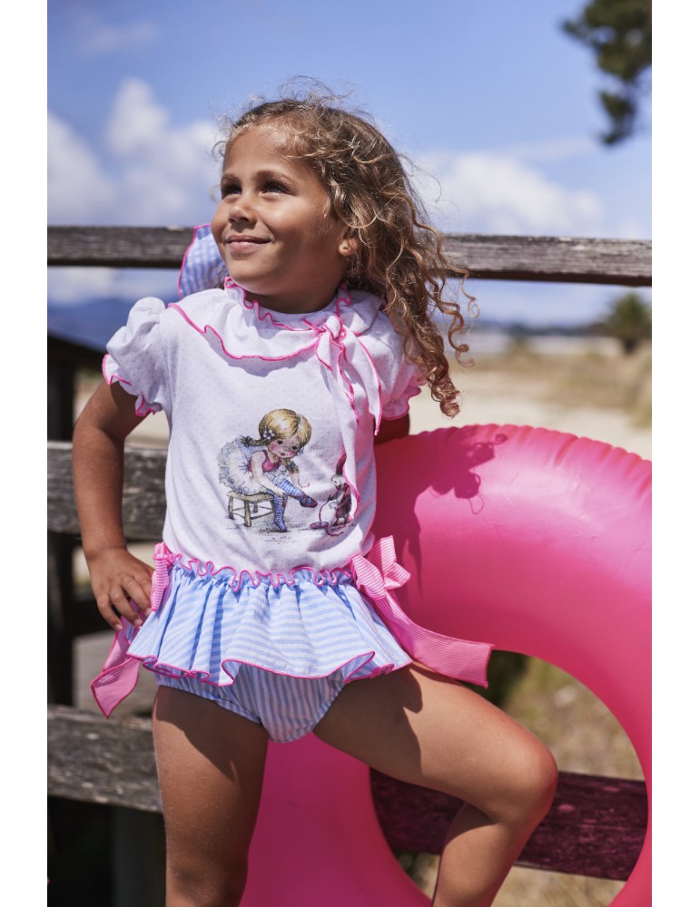 LA MARTINICA NIÑA  Conjunto Camiseta Niña Seychelles La Martinica