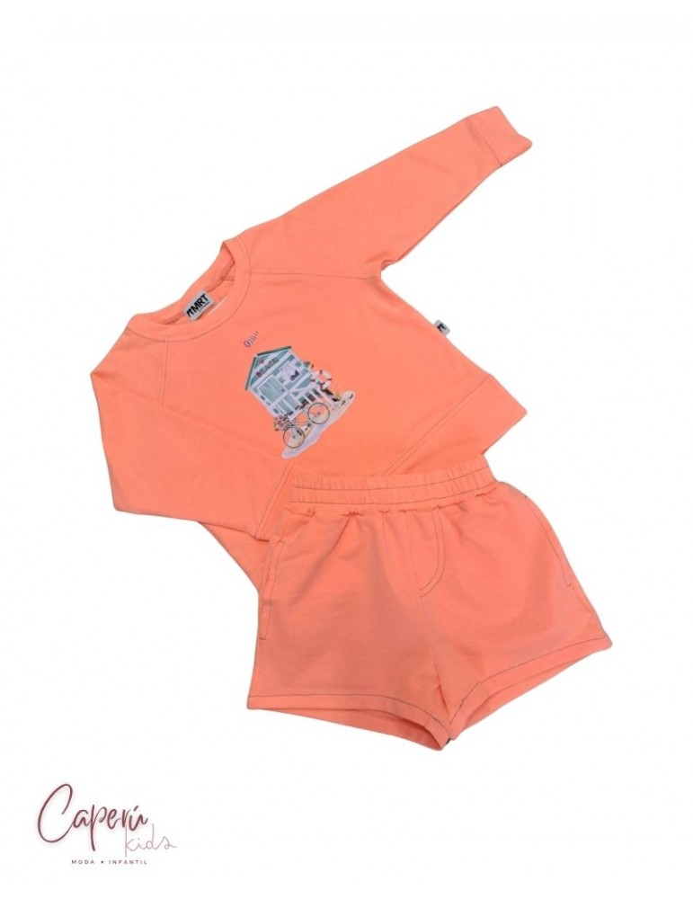 LA MARTINICA TIENDA Conjunto Sudadera Niño Papaya La Martinica