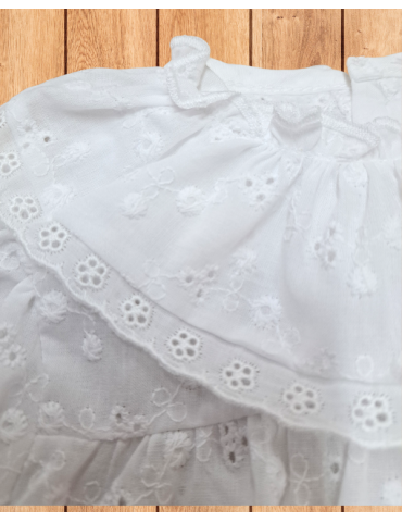 VALENTINA BEBÉS BLACK FRIDAY 2025 Blusa Blanca Bordada Abertura Valentina