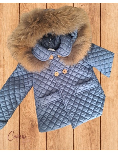 VALENTINA BEBÉS Abrigos,Chaquetones y Trenkas Chaquetón Niño Guateado Azul Índigo Valentina