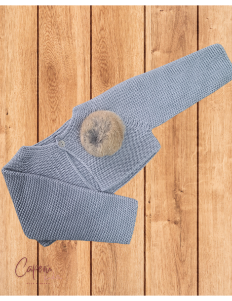 MARKET 5€ 10€ Y 15€ Chaqueta Gris Claro Pompón Corta