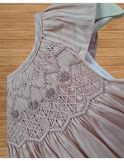 OUTLET DE VERANO Vestido Candela Rosa Nidos Tartaleta