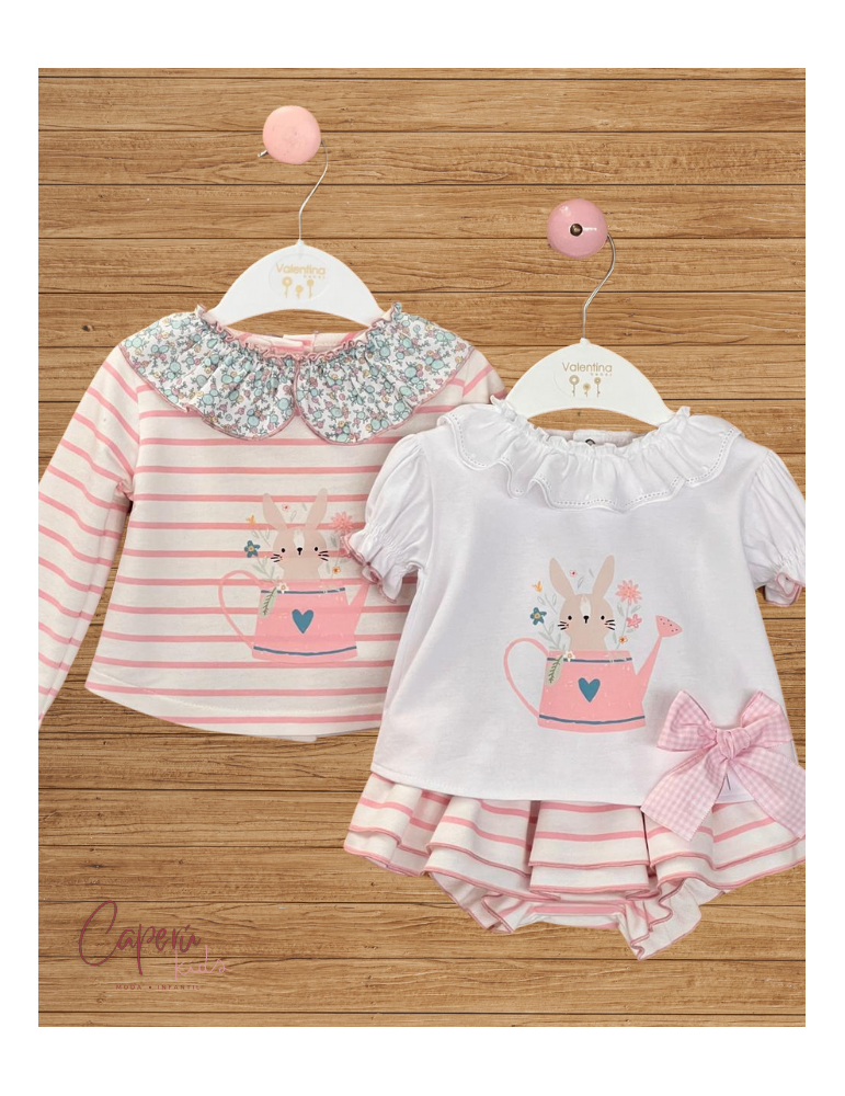 VALENTINA BEBÉS Valentina Bebés Conjunto Rayas Rosa Valentina