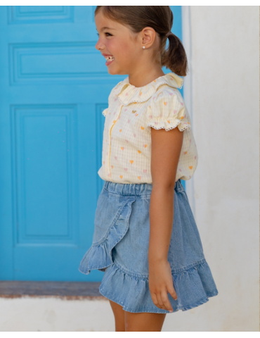 MI CANESÚ OUTLET DE VERANO Falda Pareo Liocell Denim Mi Canesú