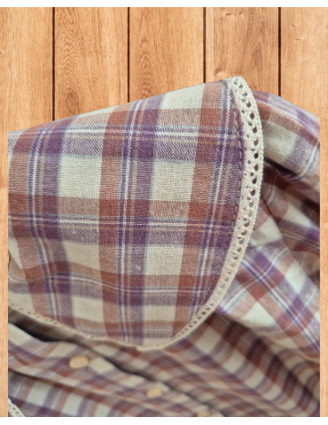 BLACK FRIDAY 2025 Blusa Niña Cuadros Beige Morado Dadati