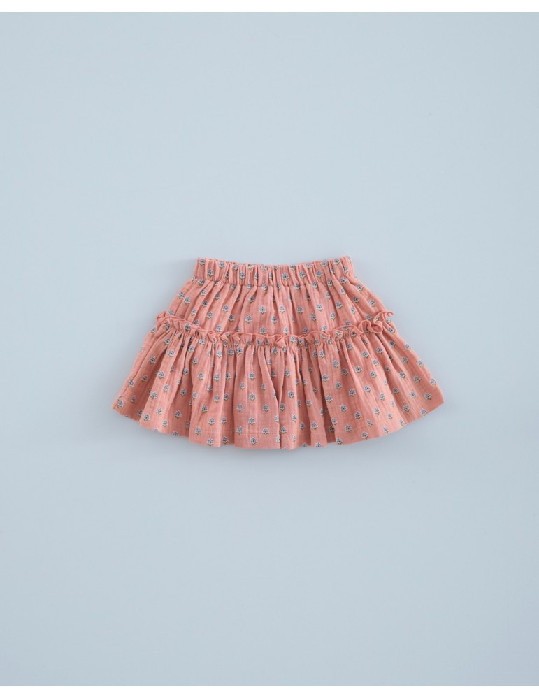 MI CANESÚ TIENDA Minifalda Gasa Florecita Geométrica Mi Canesú