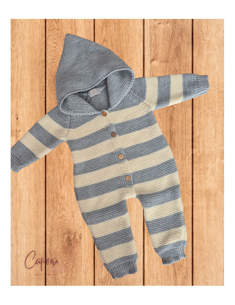 LA MARTINICA TIENDA Pelele con Capucha Gris Beige La Martinica