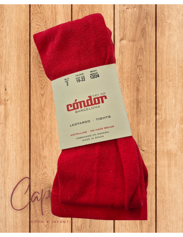 CONDOR TIENDA Leotardo Liso Rojo