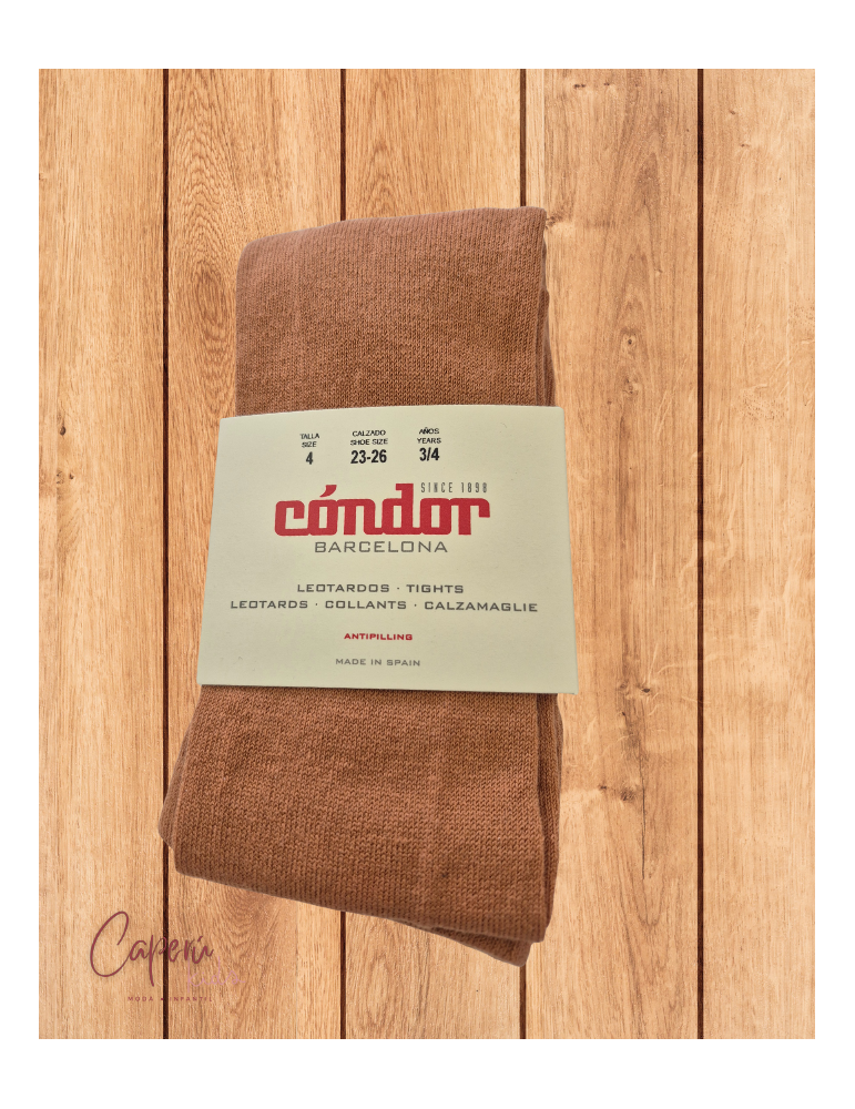 CONDOR Condor Leotardo Liso Canela