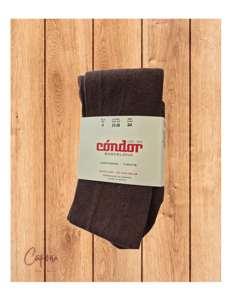 CONDOR Condor Leotardo Liso Marrón Chocolate