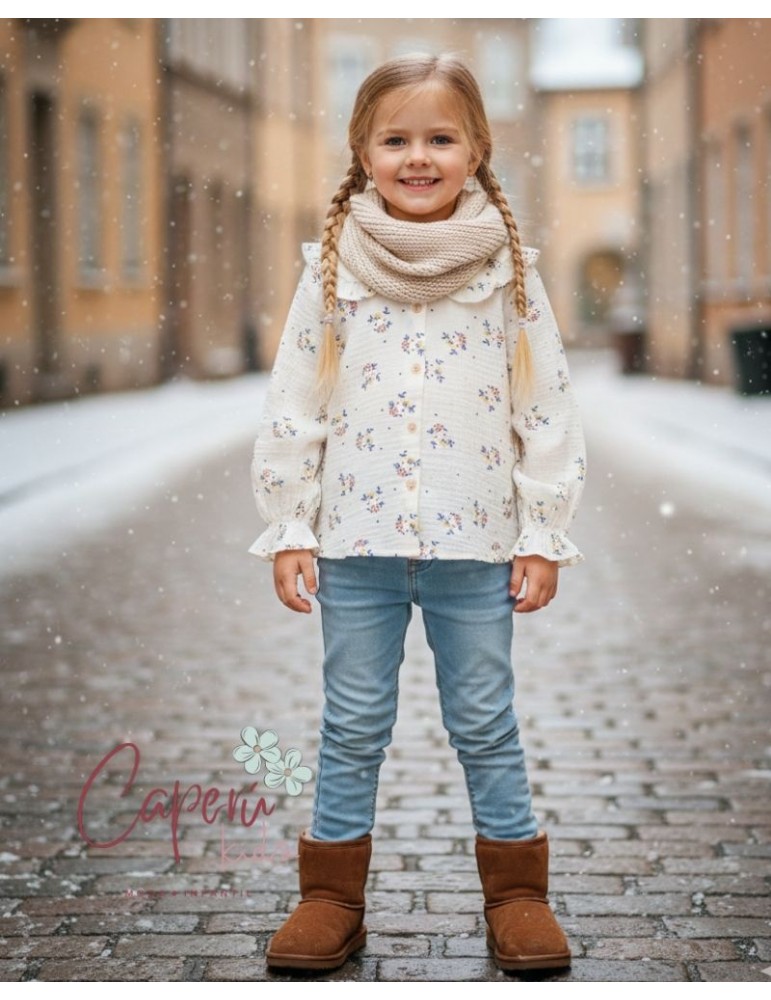 BLACK FRIDAY 2025 Blusa Niña Muselina Flores Dadati