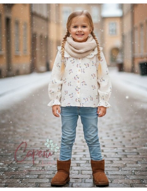 BLACK FRIDAY 2025 Blusa Niña Muselina Flores Dadati