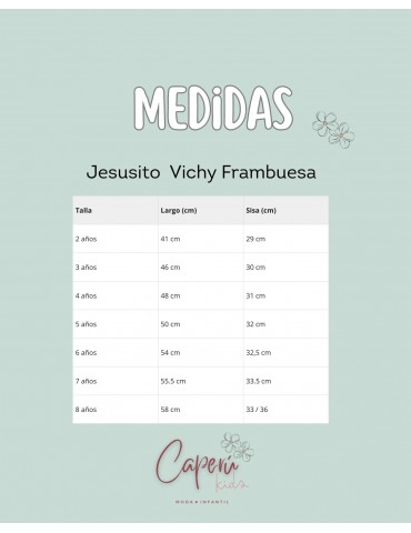 LA MARTINICA TIENDA Jesusito Vichy Azul Frambuesa Boétie Kids