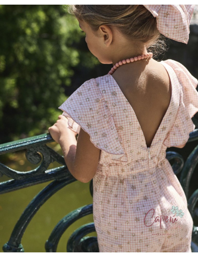 LA MARTINICA TIENDA Mono Vichy Estampado Peach La Martinica