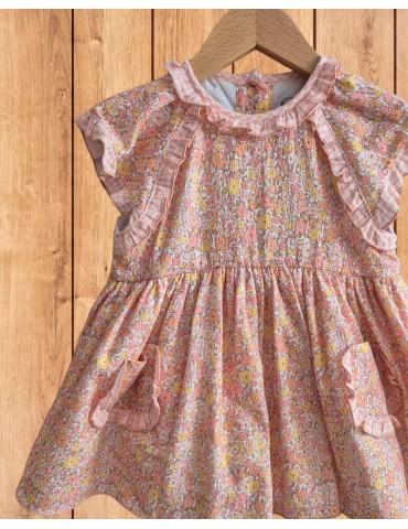 LA MARTINICA TIENDA Vestido Flores Peach La Martinica