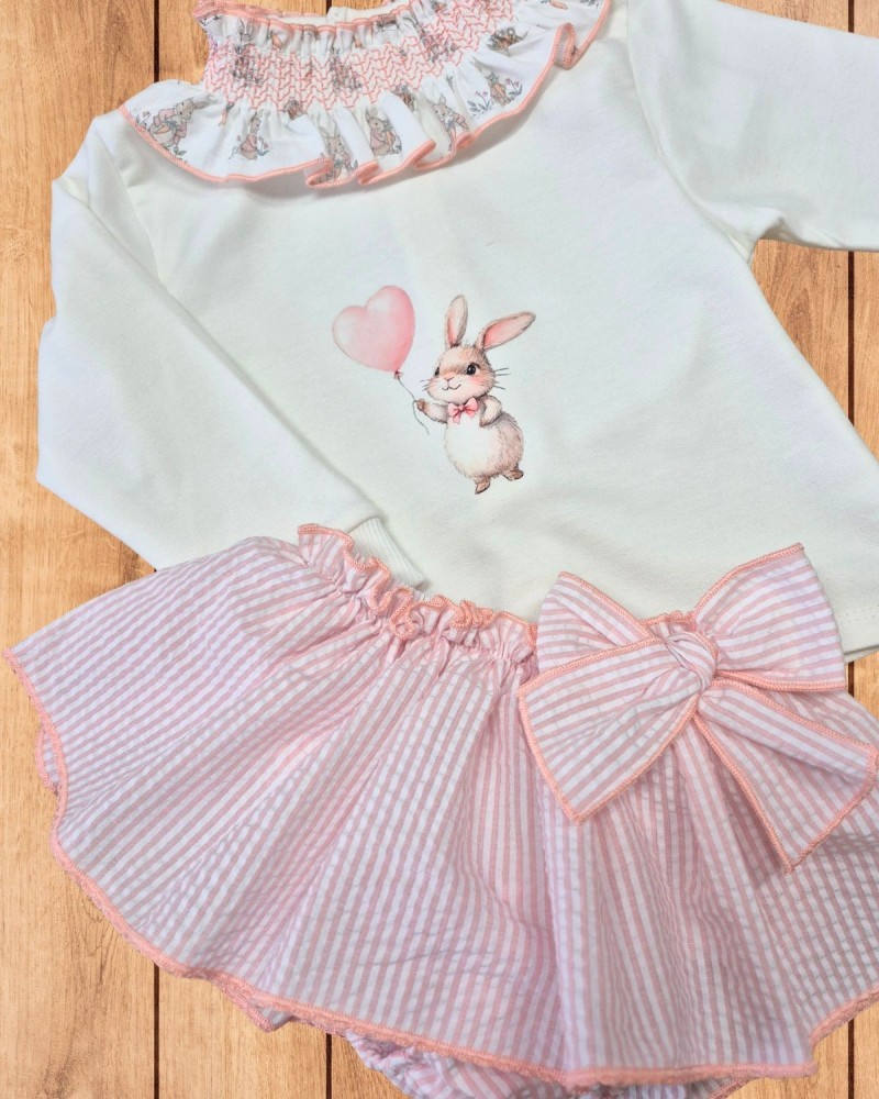VALENTINA BEBÉS TIENDA Conjunto Sudadera Coral Rabbit Valentina