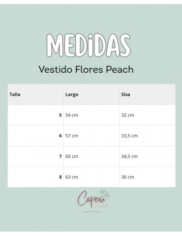 LA MARTINICA TIENDA Vestido Flores Peach La Martinica