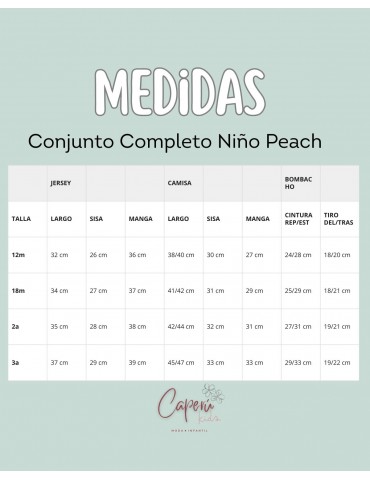 LA MARTINICA TIENDA Conjunto Completo Niño Peach La Martinica