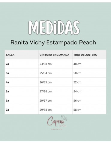 LA MARTINICA TIENDA Ranita Vichy Estampado Peach La Martinica