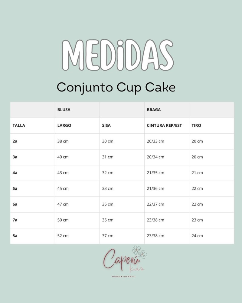 LA MARTINICA TIENDA Conjunto Cup Cake La Martinica