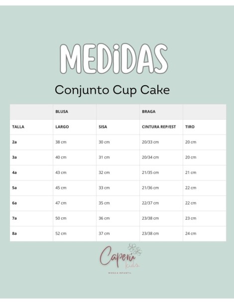 LA MARTINICA TIENDA Conjunto Cup Cake La Martinica