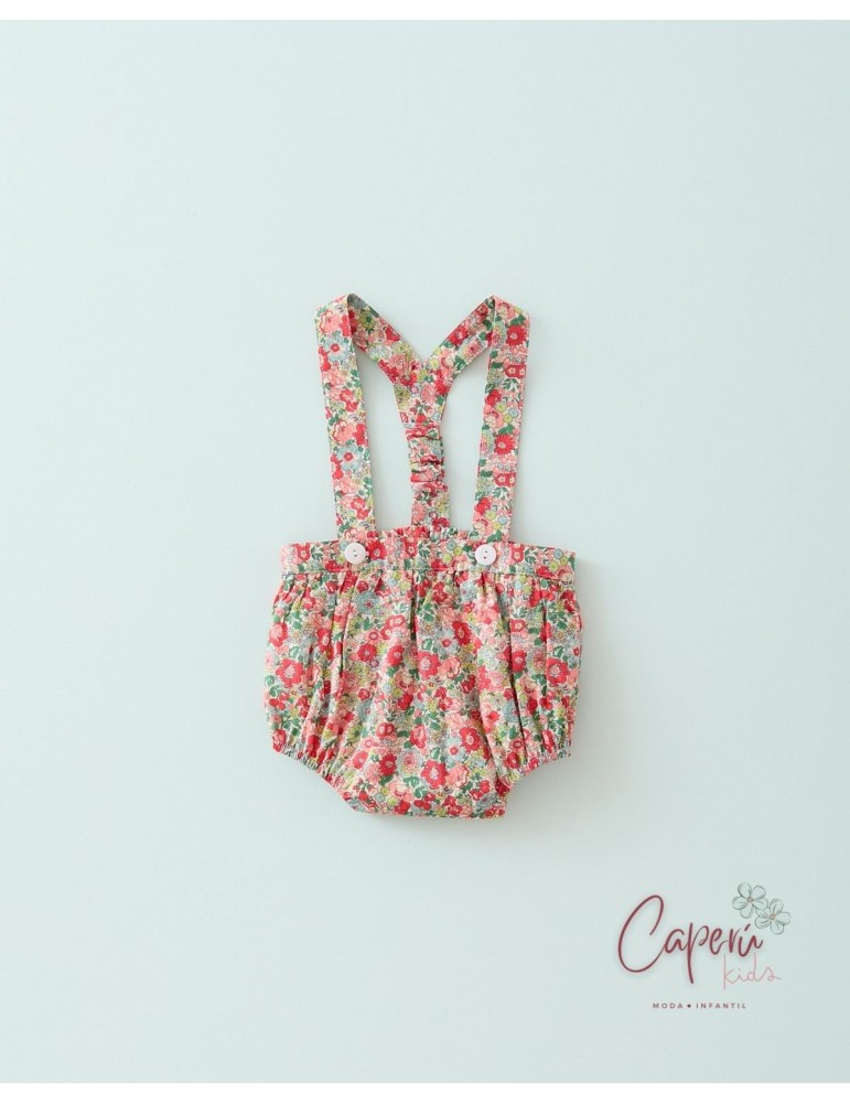 MI CANESÚ TIENDA Culotte Peto Liberty Rosso Mi Canesú