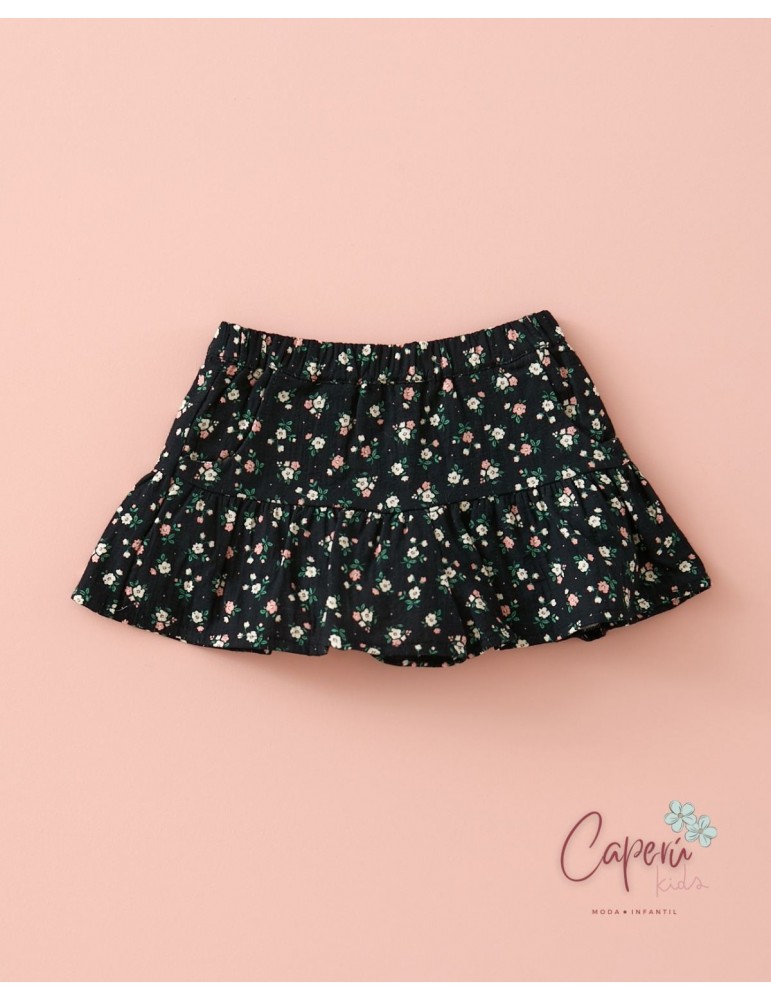 MI CANESÚ TIENDA Falda Pantalón Night Flowers Mi Canesú