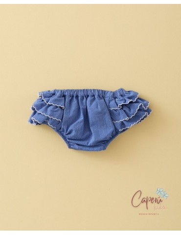 MI CANESÚ TIENDA Braga Volantitos Minivichy Añil Mi Canesú