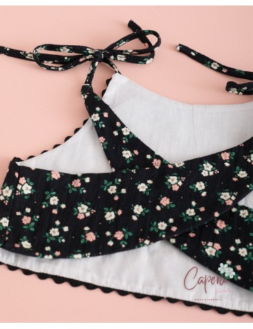 MI CANESÚ TIENDA Top Espalda Cruzada Night Flowers Mi Canesú