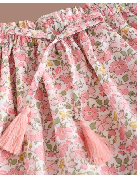 MI CANESÚ TIENDA Minifalda Ondas Liberty Pink Coco Flúor Mi Canesú