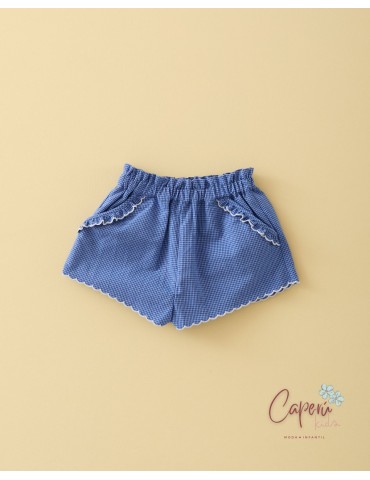 MI CANESÚ TIENDA Short Miniondas Minivichy Añil Mi Canesú