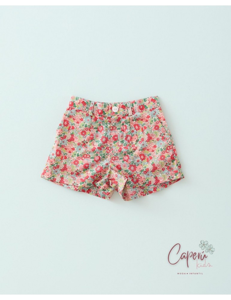 MI CANESÚ TIENDA Bermuda Pinzas Liberty Rosso Mi Canesú