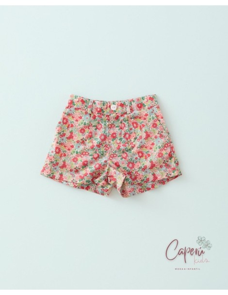 MI CANESÚ TIENDA Bermuda Pinzas Liberty Rosso Mi Canesú