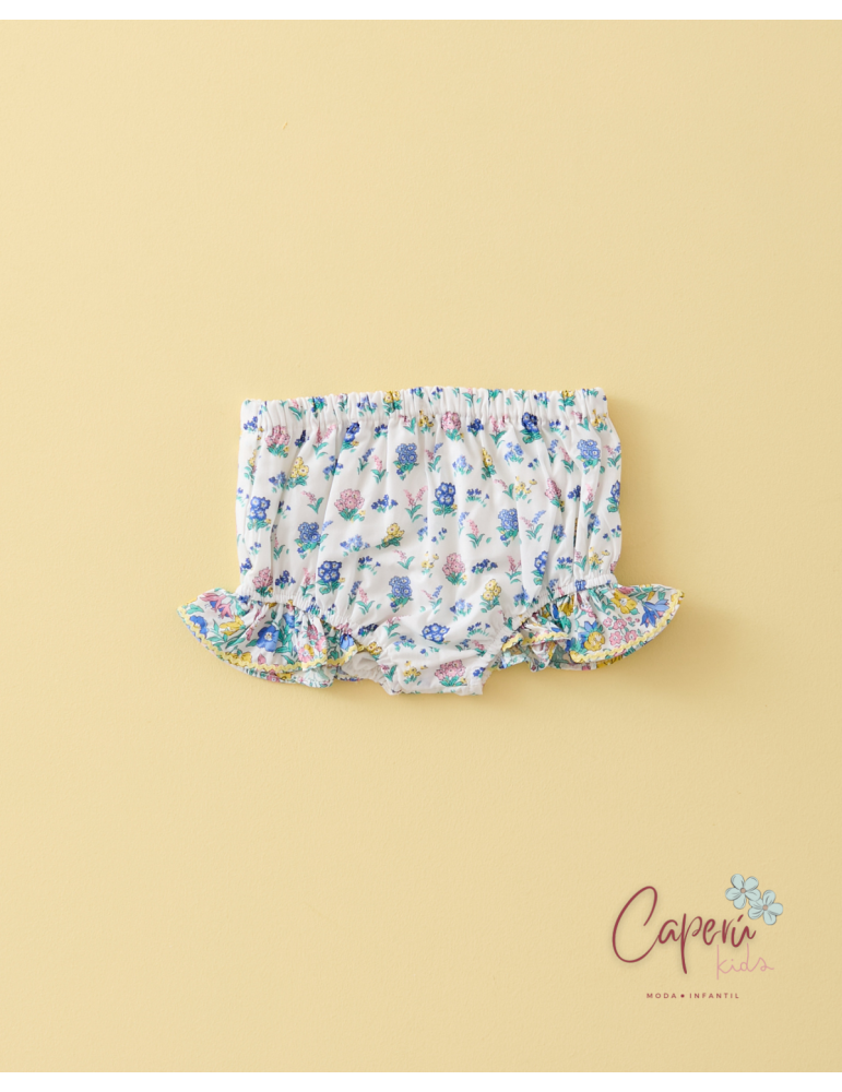 MI CANESÚ TIENDA Culotte Volantito Liberty Blue Sand Mi Canesú