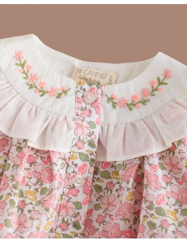 MI CANESÚ TIENDA Ranita Canesú Bordado Liberty Pink Coco Flúor Mi Canesú