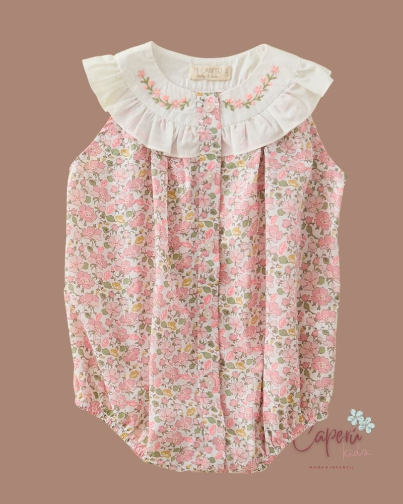 MI CANESÚ TIENDA Ranita Canesú Bordado Liberty Pink Coco Flúor Mi Canesú