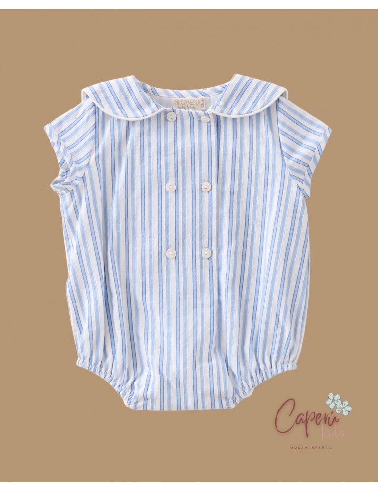 MI CANESÚ TIENDA Ranita Cruzada Rayas Azul Cielo Mi Canesú