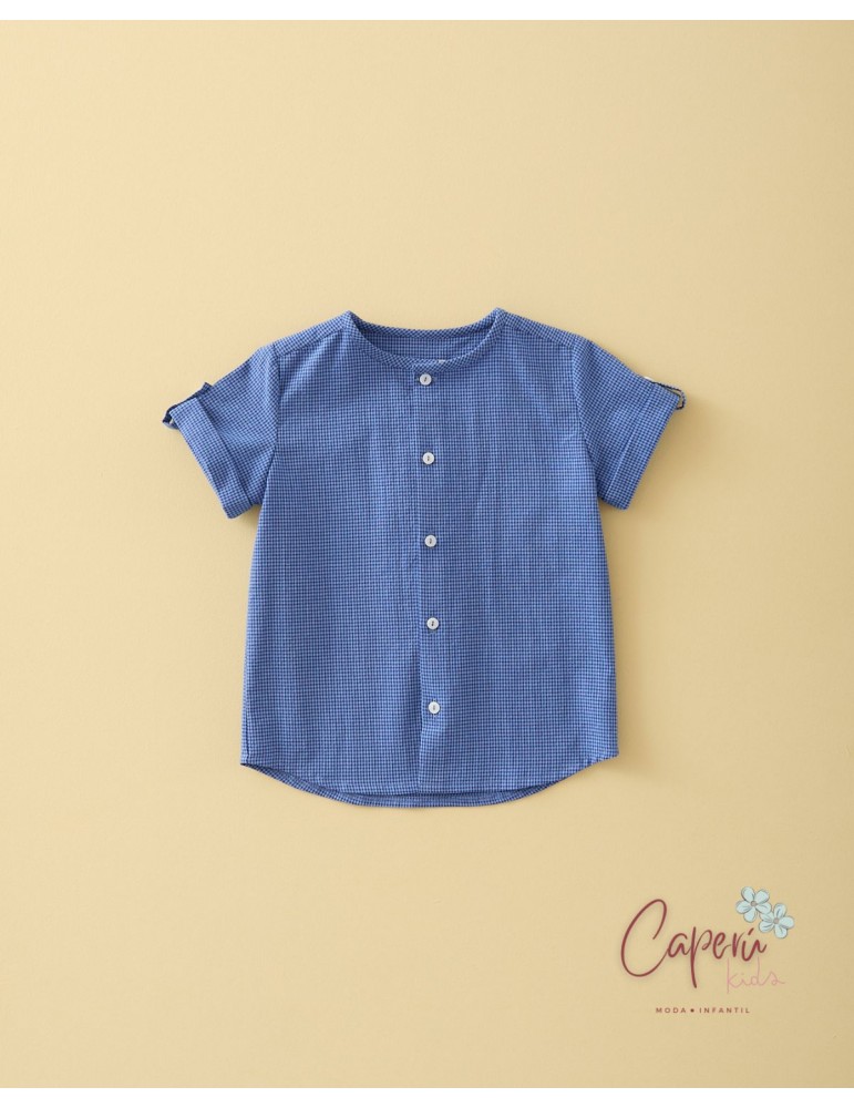 MI CANESÚ TIENDA Camisa Niño Minivichy Añil Mi Canesú