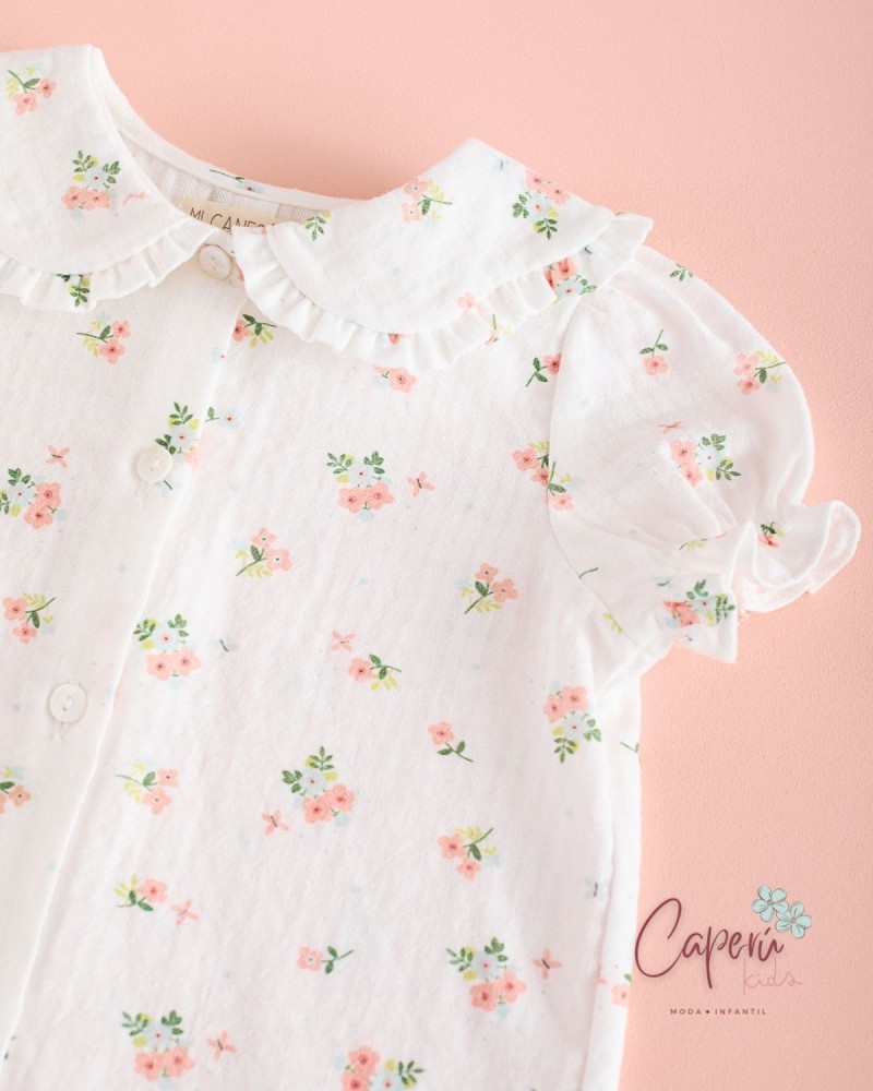 MI CANESÚ TIENDA Camisa Pétalos Flor Allegra Mi Canesú