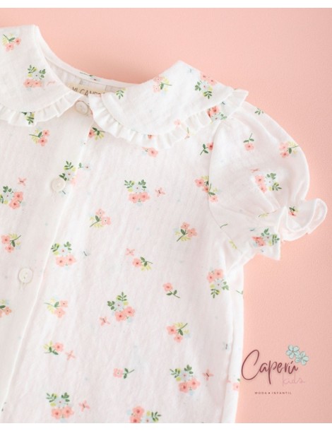 MI CANESÚ TIENDA Camisa Pétalos Flor Allegra Mi Canesú