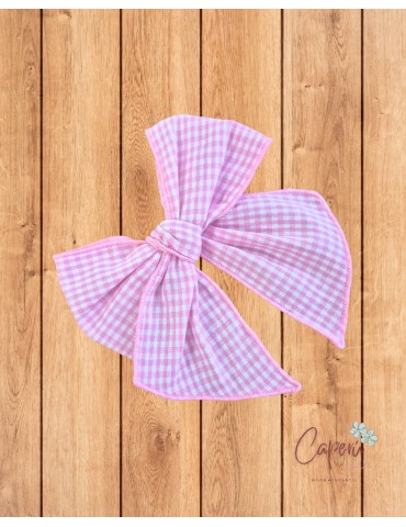 LA MARTINICA TIENDA Lazo Mediano Vichy Rosa Rabbit La Martinica