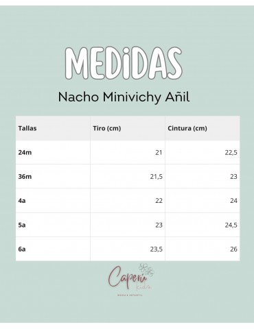 MI CANESÚ TIENDA Nacho Minivichy Añil Mi Canesú