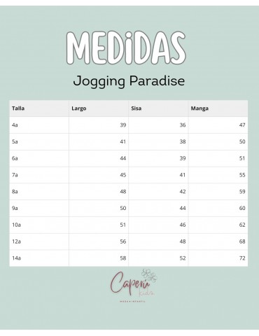 MI CANESÚ TIENDA Jogging Paradise Mi Canesú