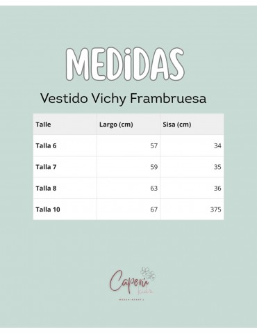 LA MARTINICA TIENDA Vestido Vichy Azul Frambuesa Boétie Kids